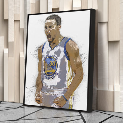 Stephen Curry Canvas Art – Golden State Warriors Wall Decor