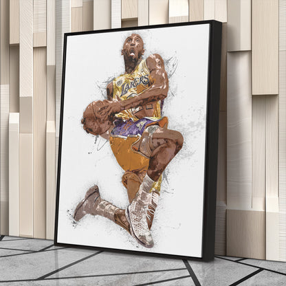 Kobe Bryant Canvas Art – Los Angeles Lakers Legend Wall Decor
