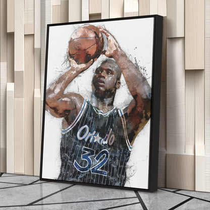 Shaquille O'Neal Canvas Art – Orlando Magic Wall Decor
