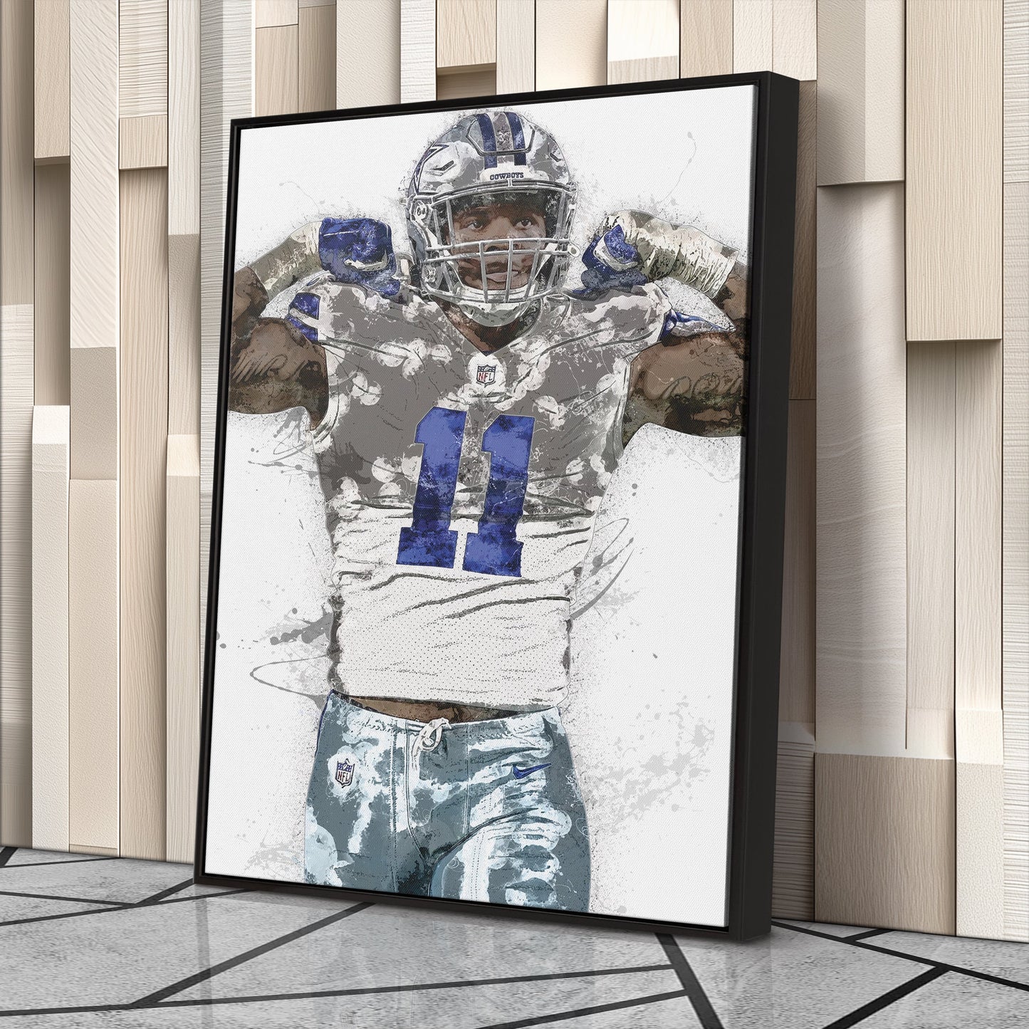 Micah Parsons Canvas Art – Dallas Cowboys Wall Decor