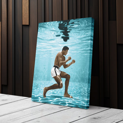 Muhammad Ali Underwater Canvas – Boxing Wall Art for Home Decor