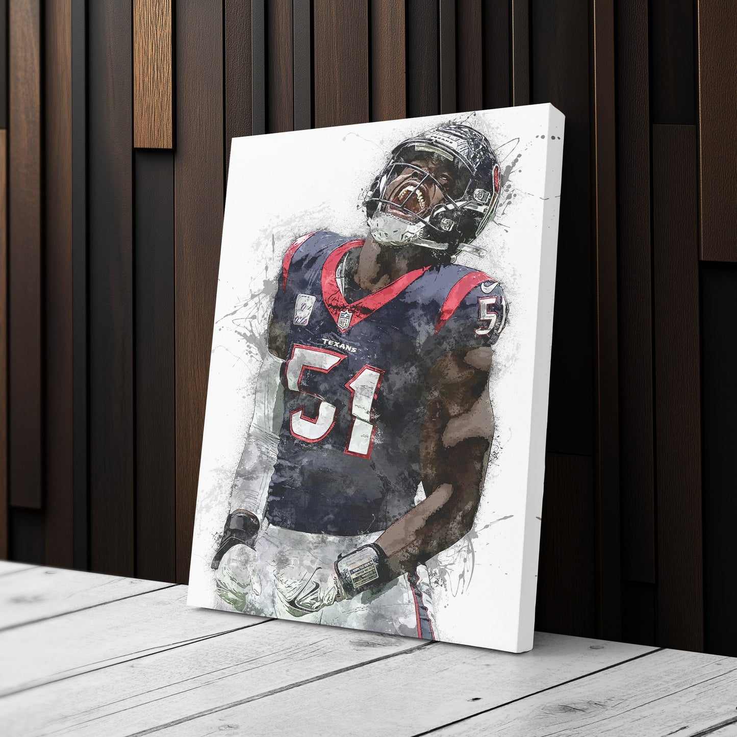 Will Anderson Jr. Canvas Art – Houston Texans Wall Decor