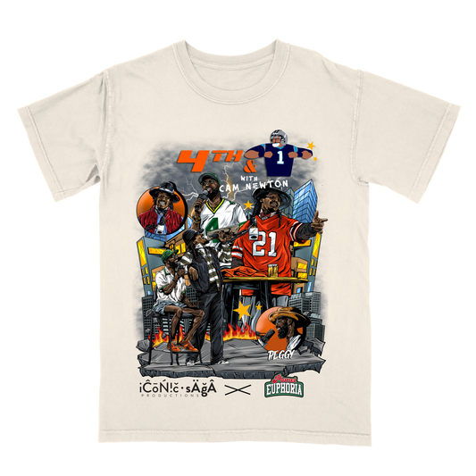 4th And 1 With Cam Newton Off-White Limited Edition Graphic T-Shirt
