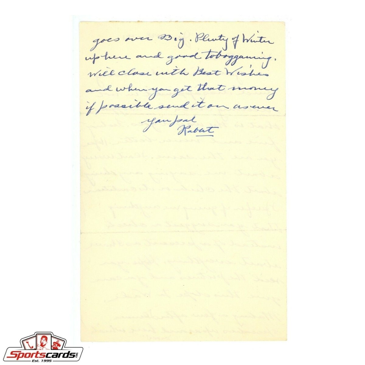 Rabbit Maranville Signed Autographed Handwritten Letter HOF