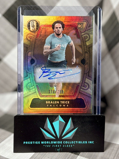 Bralen Trice 2024 Gold Standard Rookie Auto /299 #145 Atlanta Falcons RC