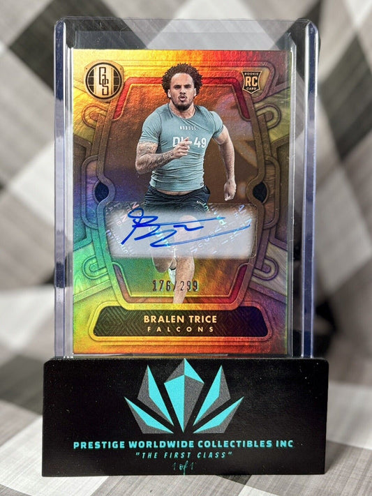 Bralen Trice 2024 Gold Standard Rookie Auto /299 #145 Atlanta Falcons RC