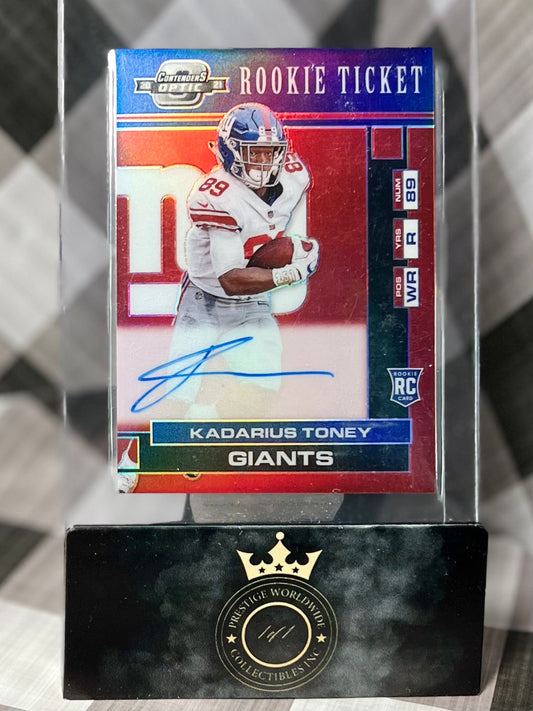 Kadarius Toney 2021 Contenders Optic Rookie Ticket Auto 21/25 #O1TR-KTO
