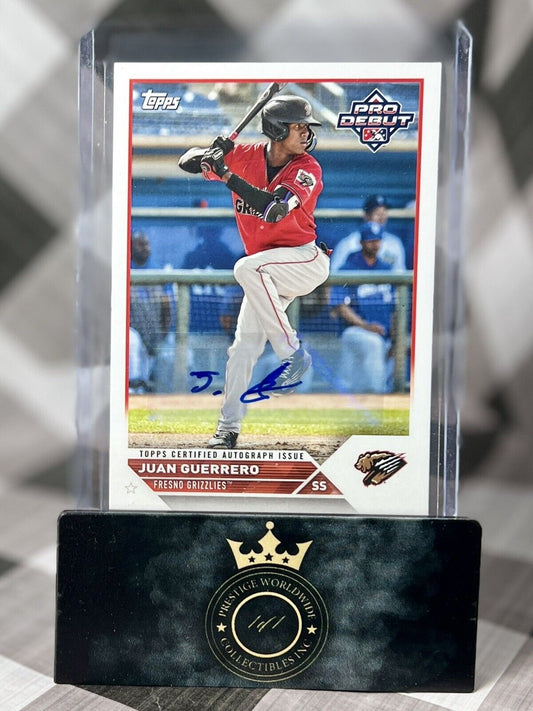 Juan Guerrero 2023 Topps Pro Debut Base Auto #PD-158 Houston Astros Top Prospect