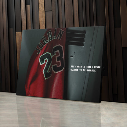 Michael Jordan Jersey Locker Room Canvas Poster – Wall Art Decor
