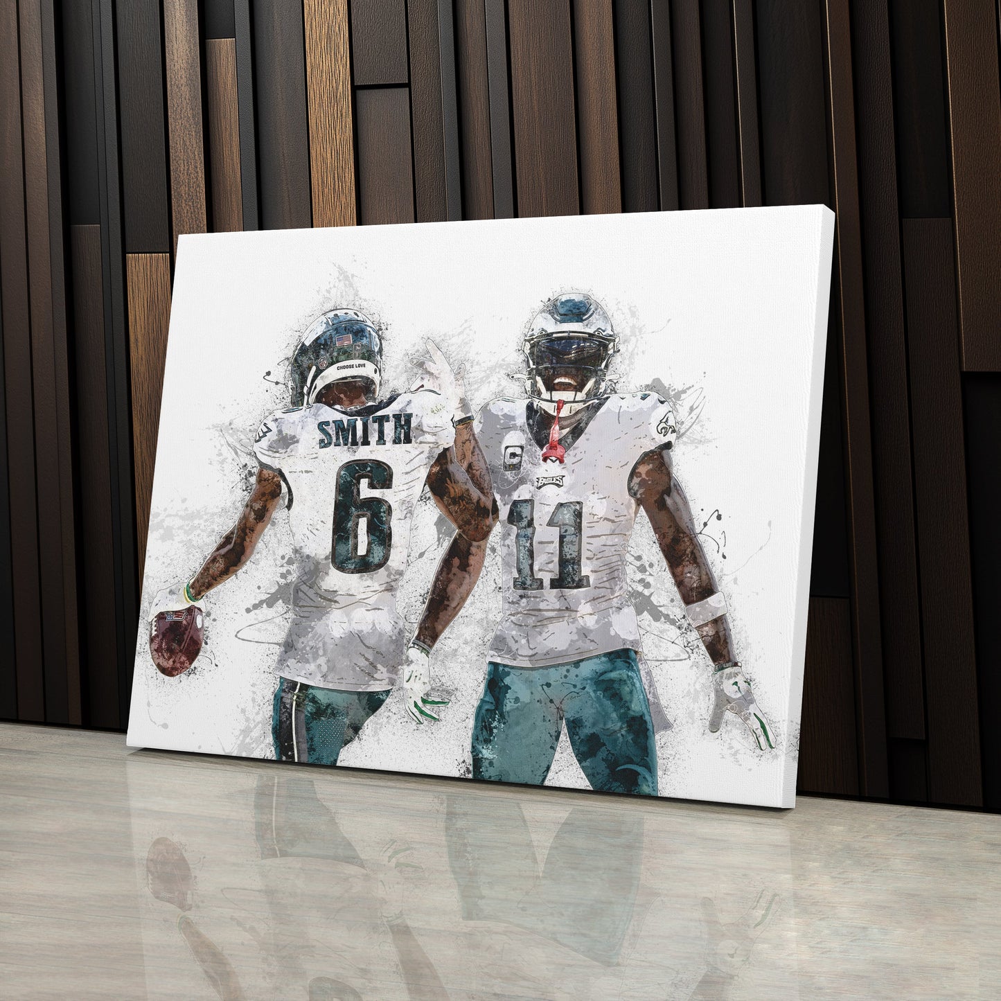 A.J. Brown & DeVonta Smith Canvas Art – Philadelphia Eagles Wall Decor