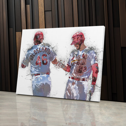 Paul Goldschmidt & Nolan Arenado Canvas Art – St. Louis Cardinals Wall Decor