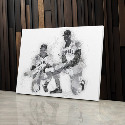 Willie Mays & Willie McCovey Canvas Art – San Francisco Giants Wall Decor