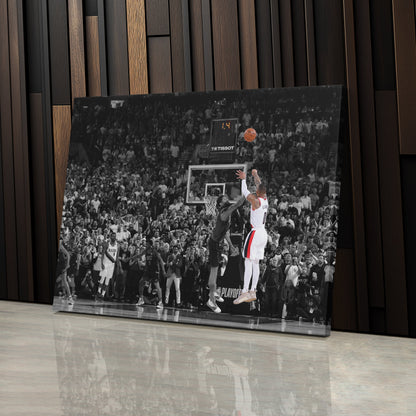 Damian Lillard Canvas Art – Dame Time Game Winner Decor