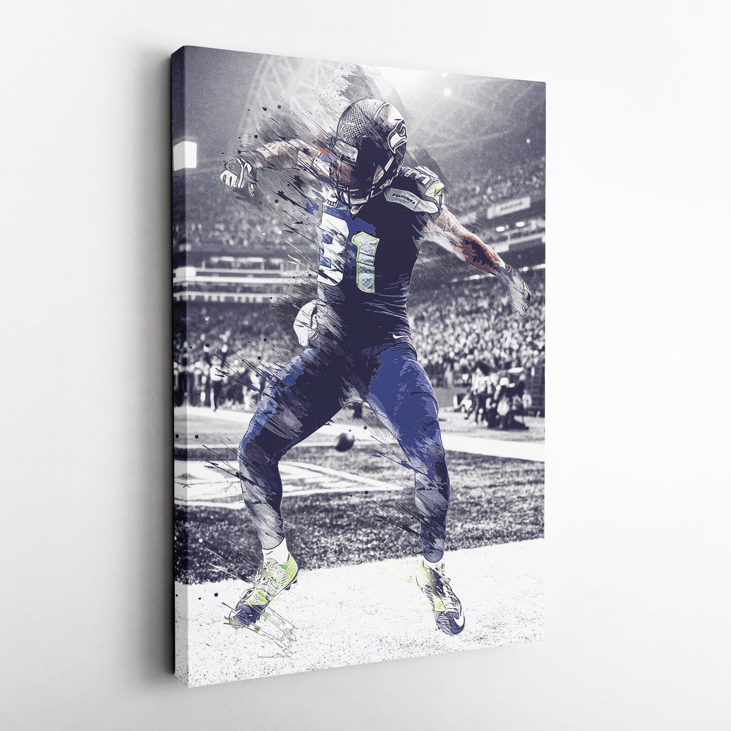 Kam Chancellor Canvas Art – Seahawks Celebration Decor