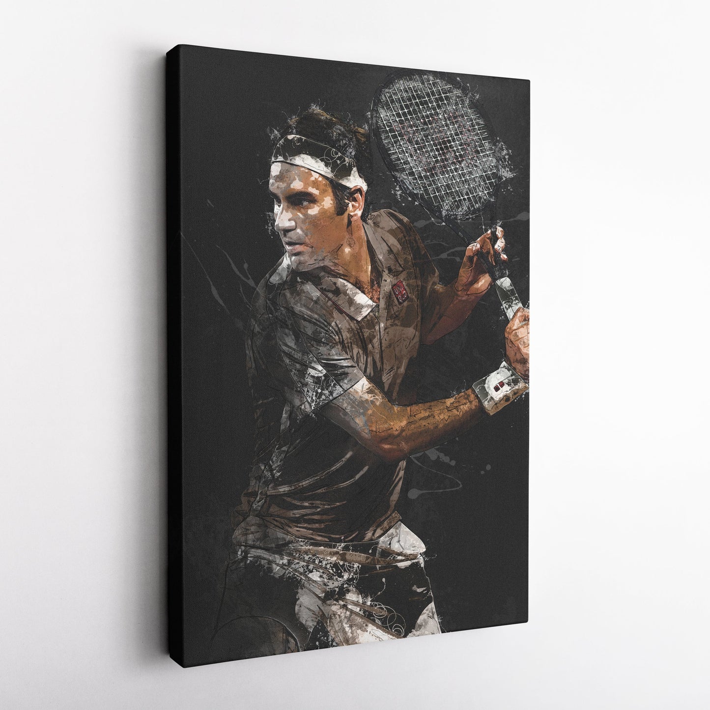 Roger Federer Canvas Print – Iconic Tennis Wall Art for Man Cave or Home