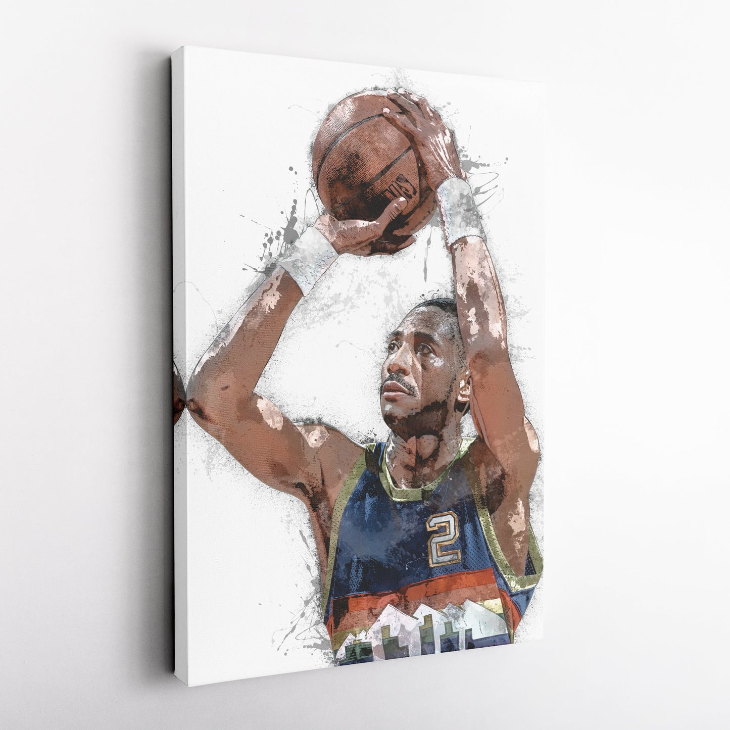 Alex English Canvas Art – Denver Nuggets Wall Decor