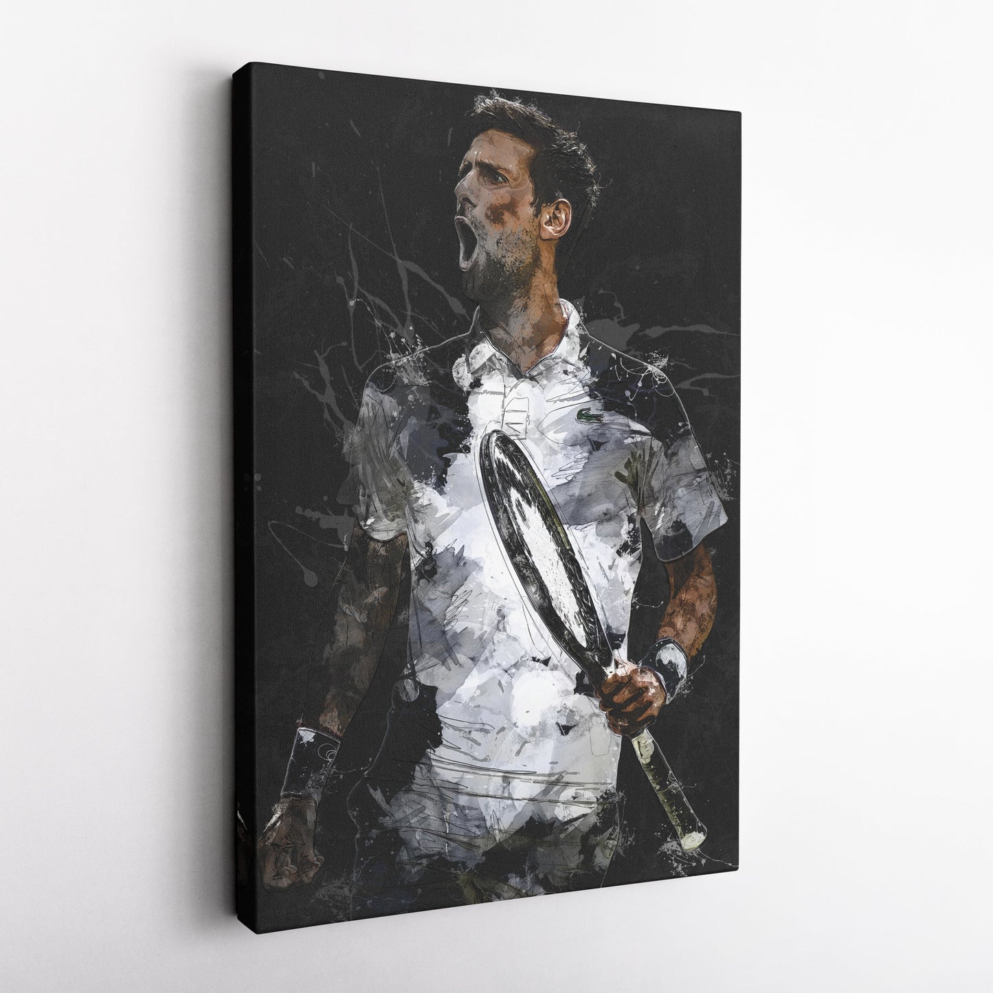 Novak Djokovic Canvas Print – Iconic Tennis Wall Art for Man Cave or Home