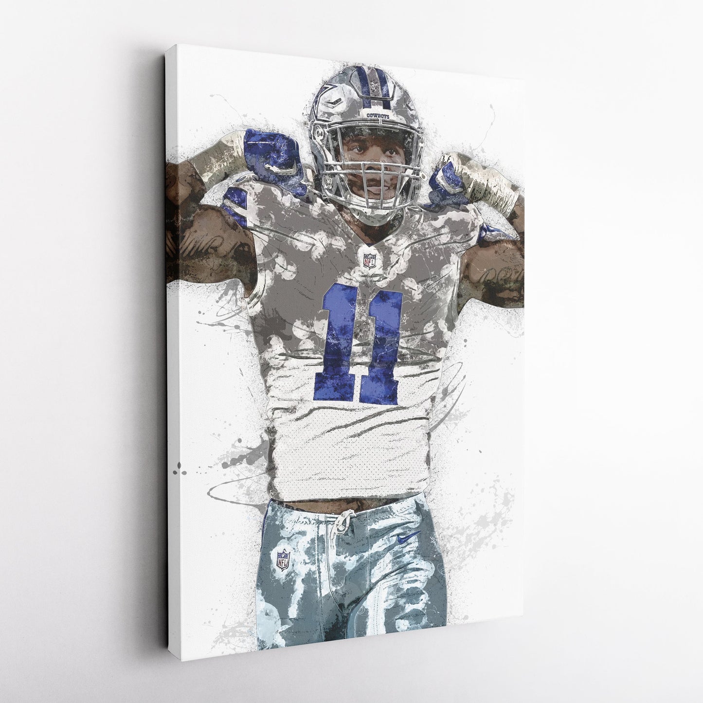 Micah Parsons Canvas Art – Dallas Cowboys Wall Decor