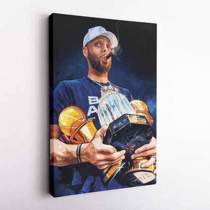 Stephen Curry Canvas – NBA Wall Art for Kids Decor