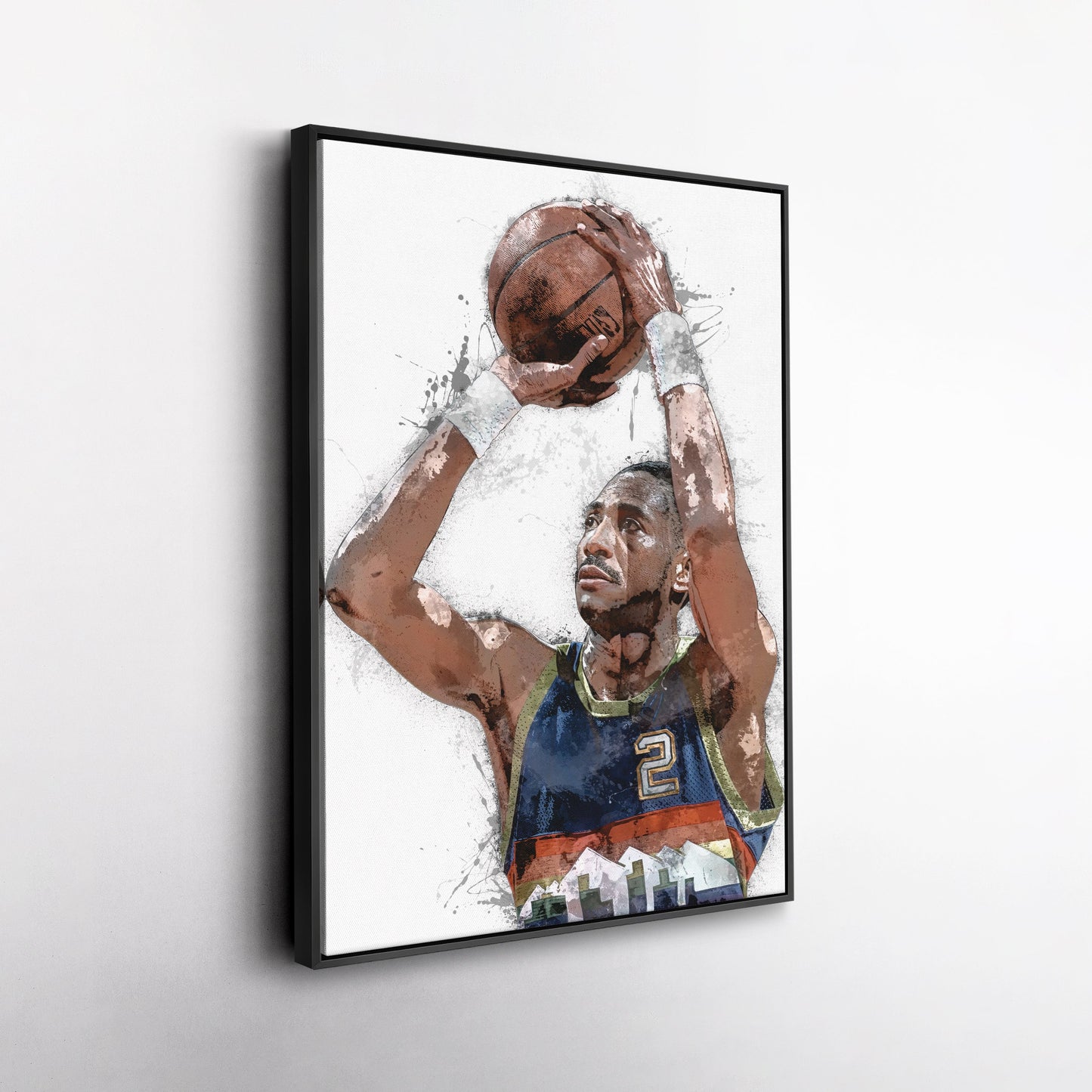 Alex English Canvas Art – Denver Nuggets Wall Decor
