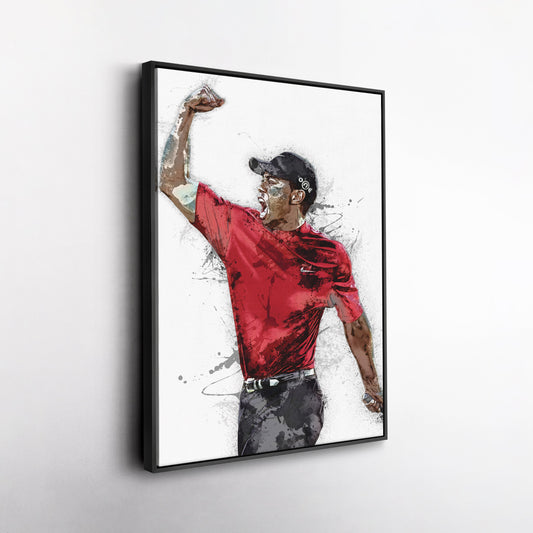 Tiger Woods Canvas Art – Masters Celebration Wall Decor