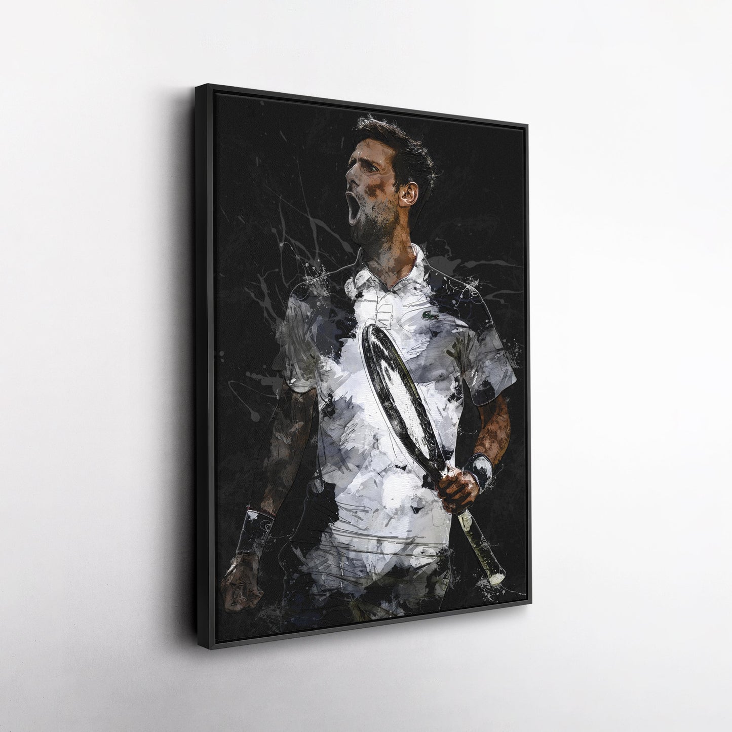 Novak Djokovic Canvas Print – Iconic Tennis Wall Art for Man Cave or Home