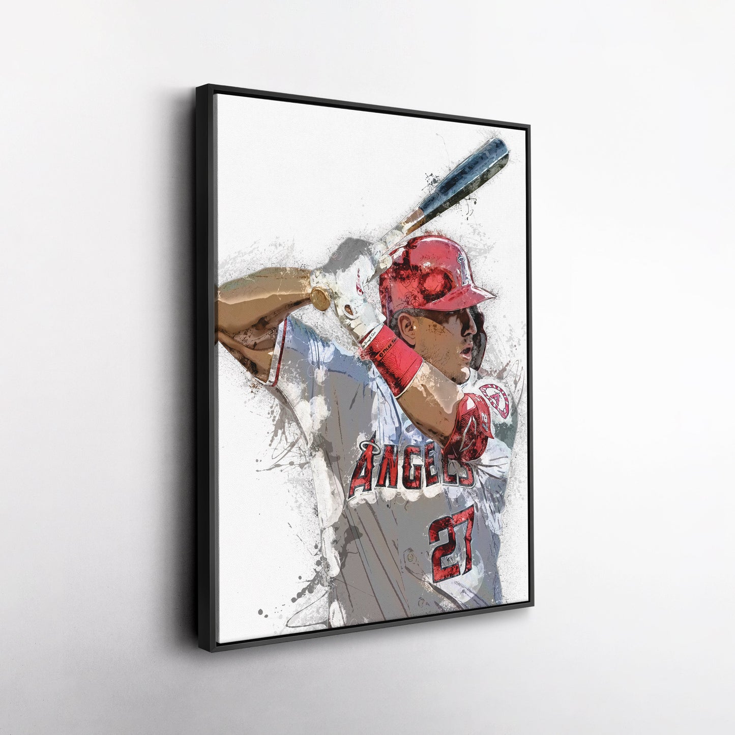 Mike Trout Canvas Art – Los Angeles Angels Wall Decor