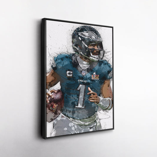 Jalen Hurts Canvas Art - Philadelphia Eagles Wall Decor