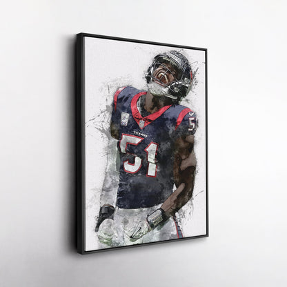 Will Anderson Jr. Canvas Art – Houston Texans Wall Decor