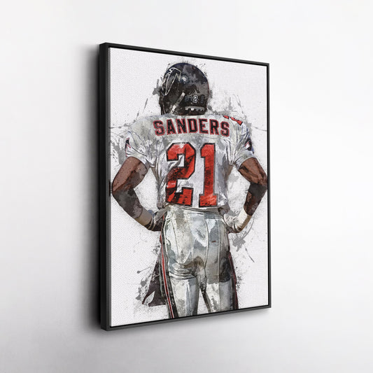 Deion Sanders Canvas Art – Atlanta Falcons Wall Decor