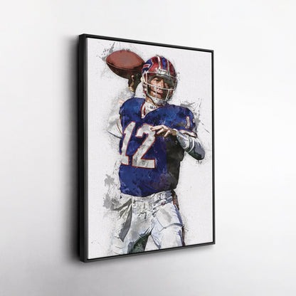Jim Kelly Canvas Art – Buffalo Bills Wall Decor