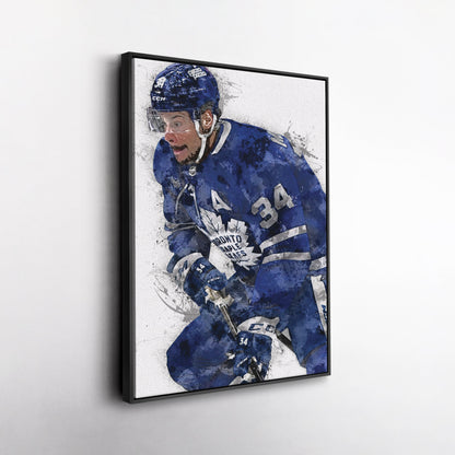 Auston Matthews Canvas Art – Toronto Maple Leafs Wall Decor