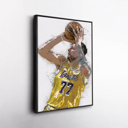 Luka Doncic Canvas Art – Los Angeles Lakers Wall Decor
