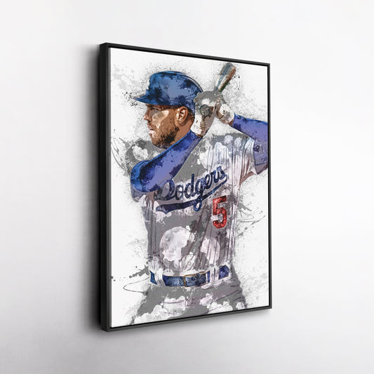 Freddie Freeman Canvas Art – Los Angeles Dodgers Wall Decor