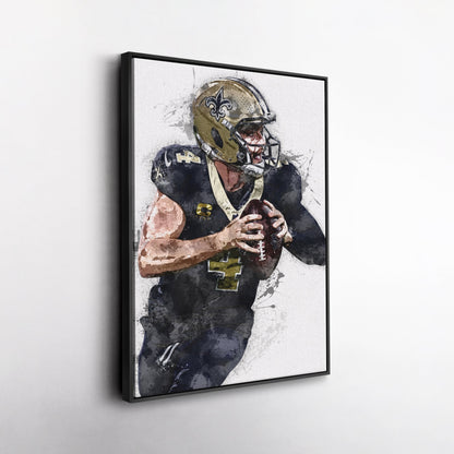 Derek Carr Canvas Art – New Orleans Saints Wall Decor