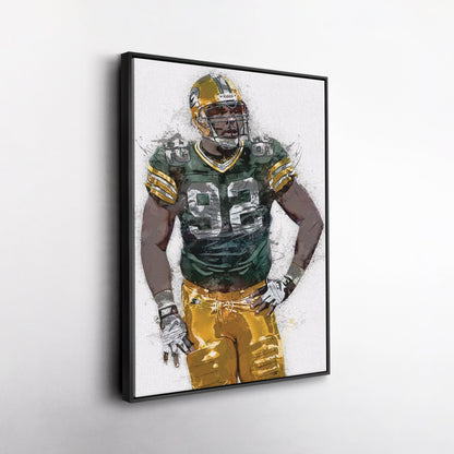 Reggie White Canvas Art – Green Bay Packers Wall Decor