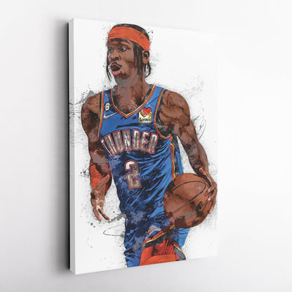 Shai Gilgeous-Alexander Canvas Art – Thunder SGA Wall Decor