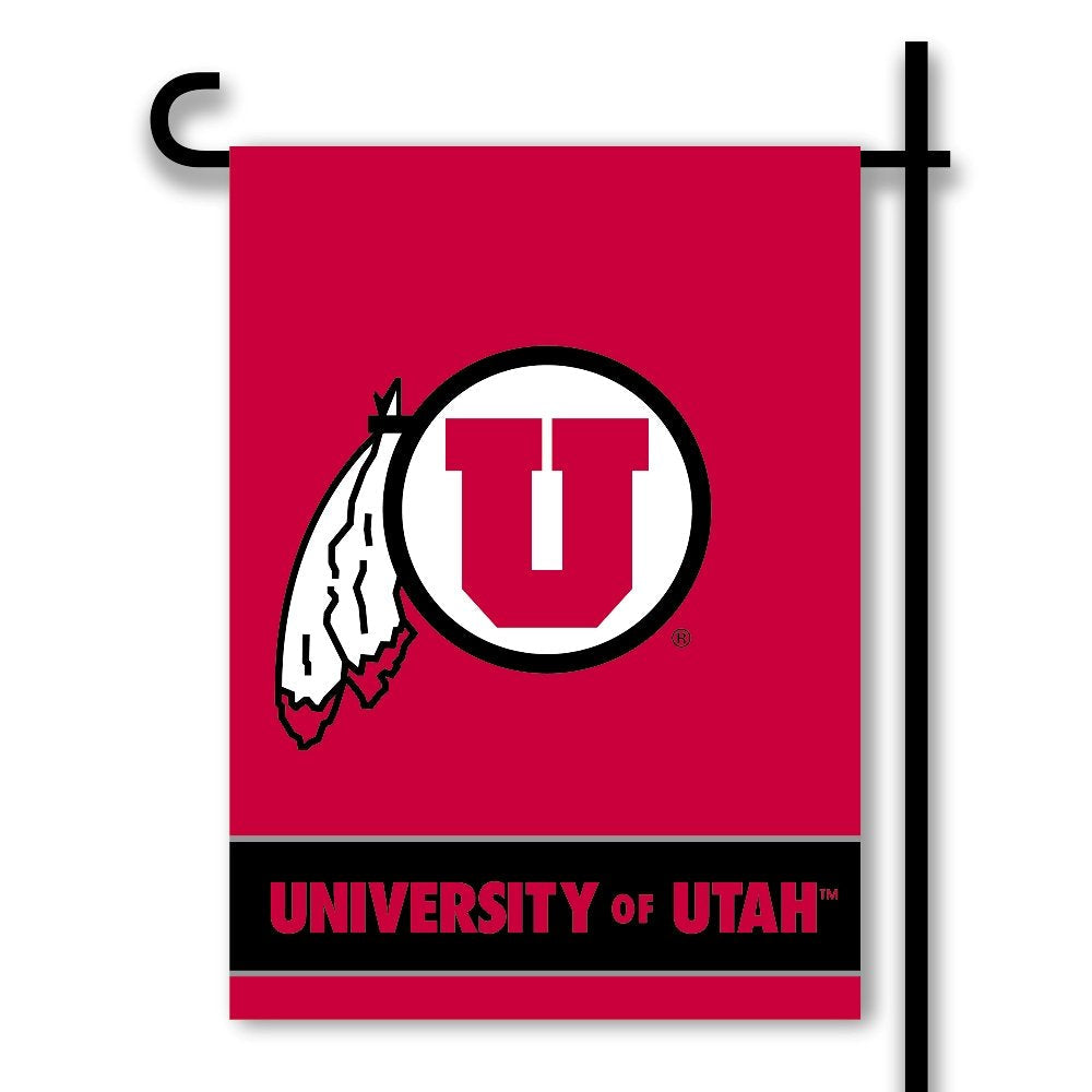University of Utah Utes Premium Double Sided Garden Flag, 13x18 Inch, Display Pole Sold Separately, Officially Licensed