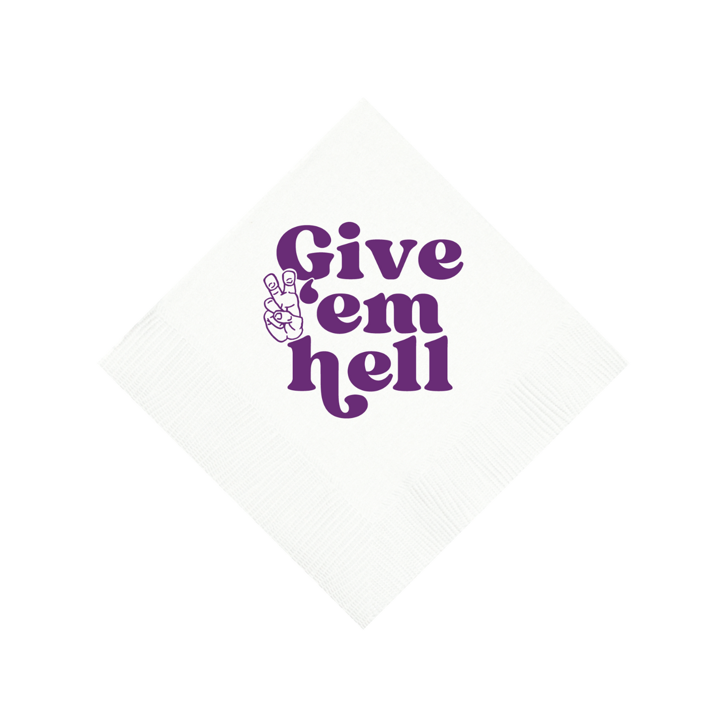 TCU White 3 ply Napkins Set of 25