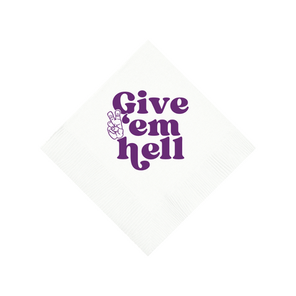 Texas Christian University (TCU) - White 3-Ply Cocktail Napkins, Set of 25