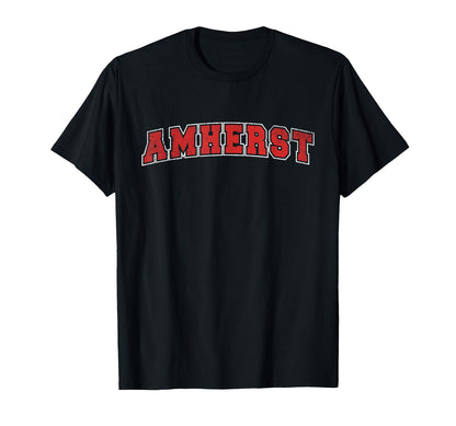 Amherst Massachusetts Varsity College T-Shirt - Minimalist Print Unisex