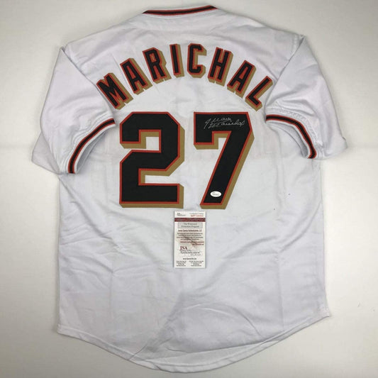 Autographed/Signed Juan Marichal San Francisco White Baseball Jersey JSA COA