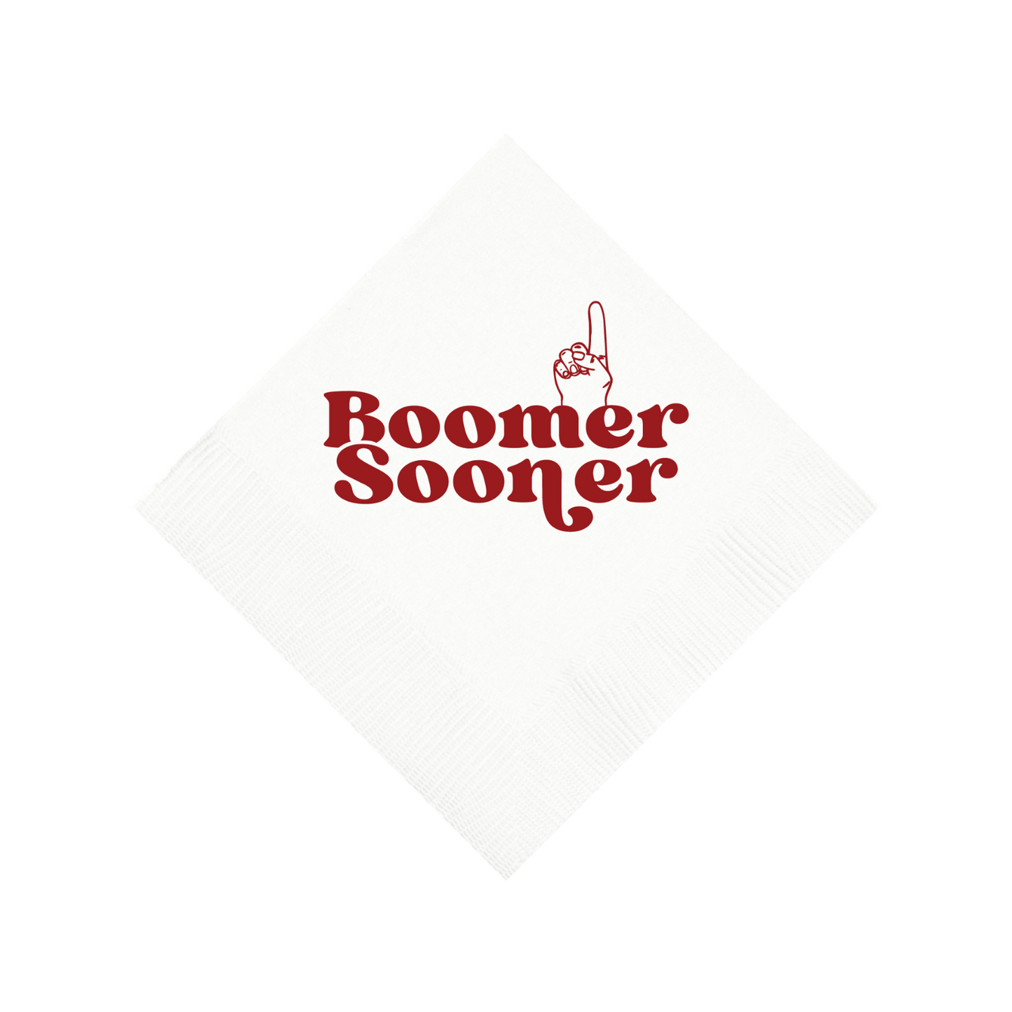 OU White 3 ply Napkins Set of 25