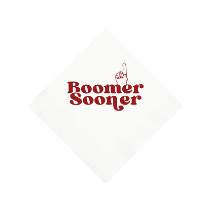 OU White 3 ply Napkins Set of 25