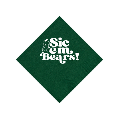 Baylor Green 3 ply Napkins Set of 25