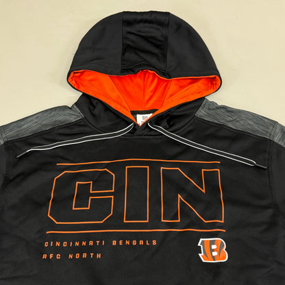 NFL Cincinnati Bengals Hoodie AFC North Sweatshirt Pullover SZ XL Black 1802967