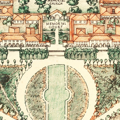 Vintage Map of Stanford University 1934
