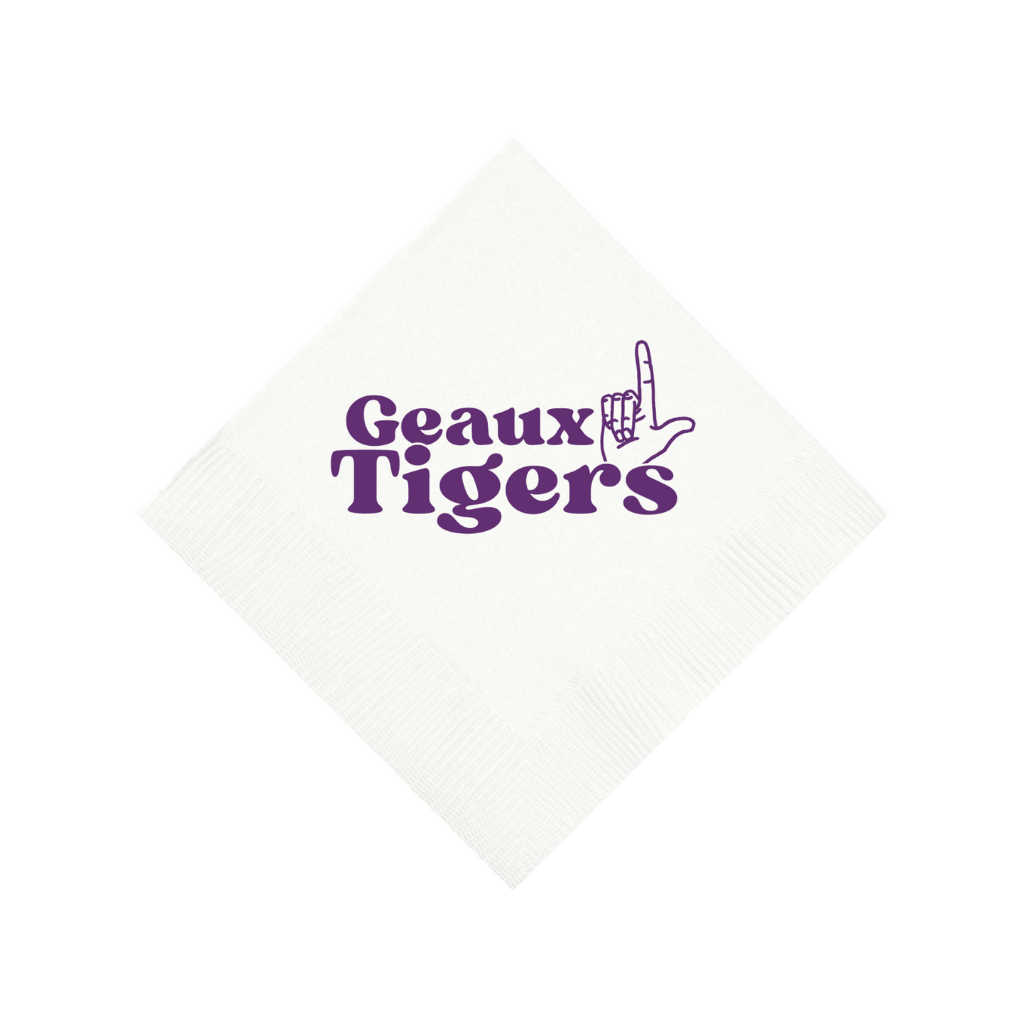 LSU White 3 ply Napkins Set of 25