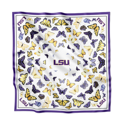 LSU Square Silk Scarf