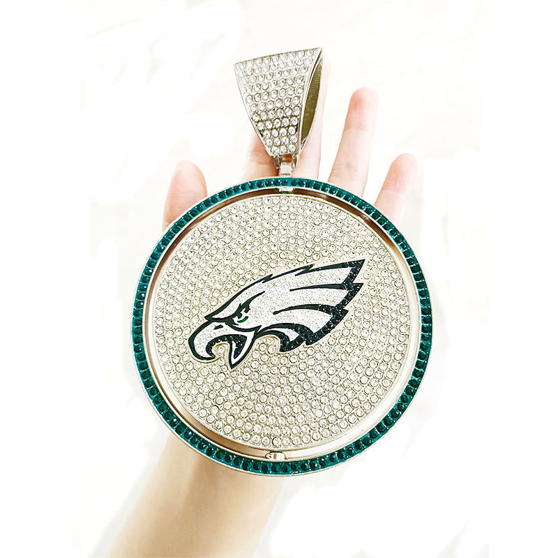 Philadelphia Medallion 8 Inches Rotating Pendant with Chain